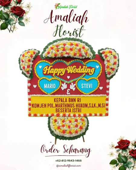 Papan Bunga Pernikahan Pojoksari
